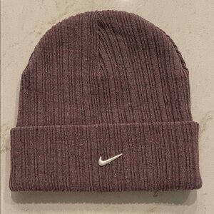 Nike Ribbed Knit Beanie in light plum